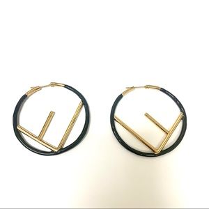Fendi  Round Hoop Earrings